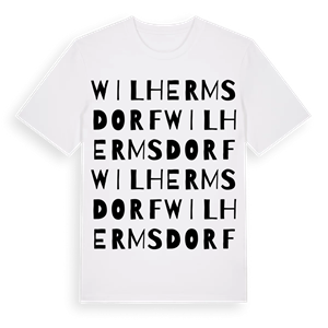 Wilhermsdorf ordlek t-shirt – ekologisk bomull t-shirt från Pinshirt