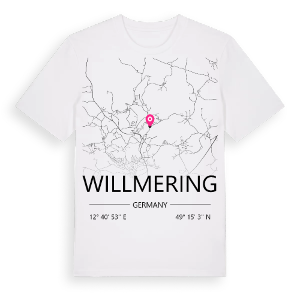 Willmering karta t-shirt – ekologisk bomull t-shirt från Pinshirt