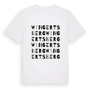 Wingertsberg ordlek t-shirt – ekologisk bomull t-shirt från Pinshirt