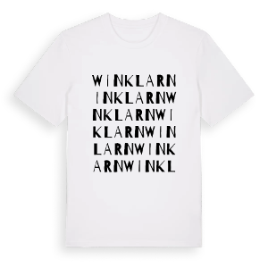 Winklarn ordlek t-shirt – ekologisk bomull t-shirt från Pinshirt