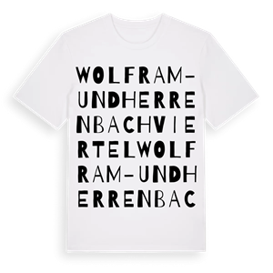 Wolfram- und Herrenbachviertel ordlek t-shirt – ekologisk bomull t-shirt från Pinshirt