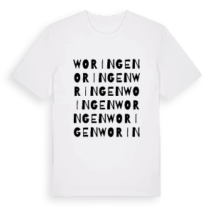 Woringen ordlek t-shirt – ekologisk bomull t-shirt från Pinshirt
