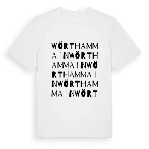 Wörth am Main ordlek t-shirt – ekologisk bomull t-shirt från Pinshirt