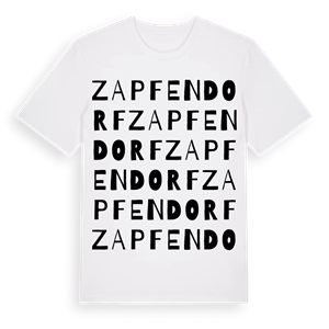 Zapfendorf ordlek t-shirt – ekologisk bomull t-shirt från Pinshirt