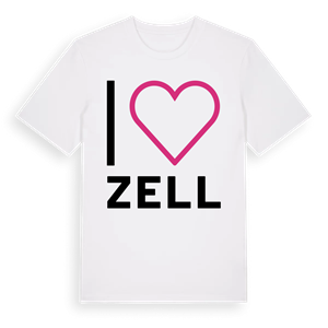 Jag älskar Zell t-shirt stort tryck – ekologisk bomull t-shirt från Pinshirt
