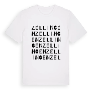 Zellingen ordlek t-shirt – ekologisk bomull t-shirt från Pinshirt