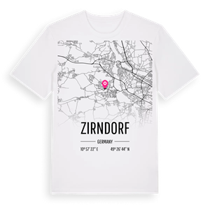 Zirndorf karta t-shirt – ekologisk bomull t-shirt från Pinshirt