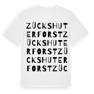 Zückshuter Forst ordlek t-shirt – ekologisk bomull t-shirt från Pinshirt