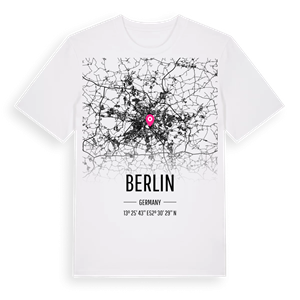 Berlin karta t-shirt – ekologisk bomull t-shirt från Pinshirt