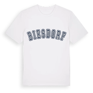 Biesdorf college t-shirt – ekologisk bomull t-shirt från Pinshirt