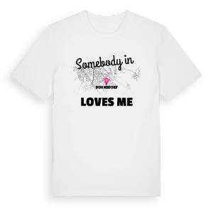 Någon i Bohnsdorf älskar mig t-shirt – ekologisk bomull t-shirt från Pinshirt