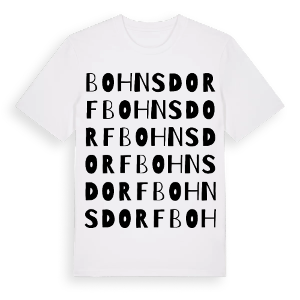 Bohnsdorf ordlek t-shirt – ekologisk bomull t-shirt från Pinshirt