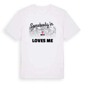 Någon i Britz älskar mig t-shirt – ekologisk bomull t-shirt från Pinshirt