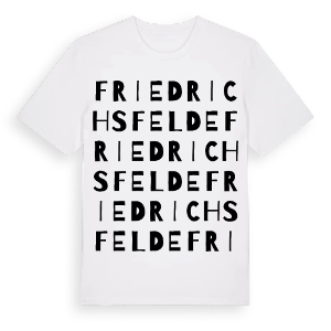Friedrichsfelde ordlek t-shirt – ekologisk bomull t-shirt från Pinshirt