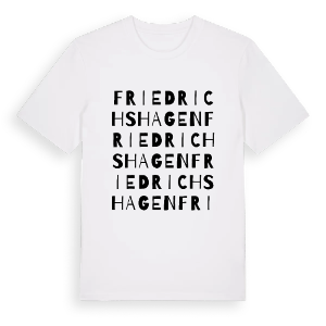 Friedrichshagen ordlek t-shirt – ekologisk bomull t-shirt från Pinshirt