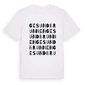 Gesundbrunnen ordlek t-shirt – ekologisk bomull t-shirt från Pinshirt