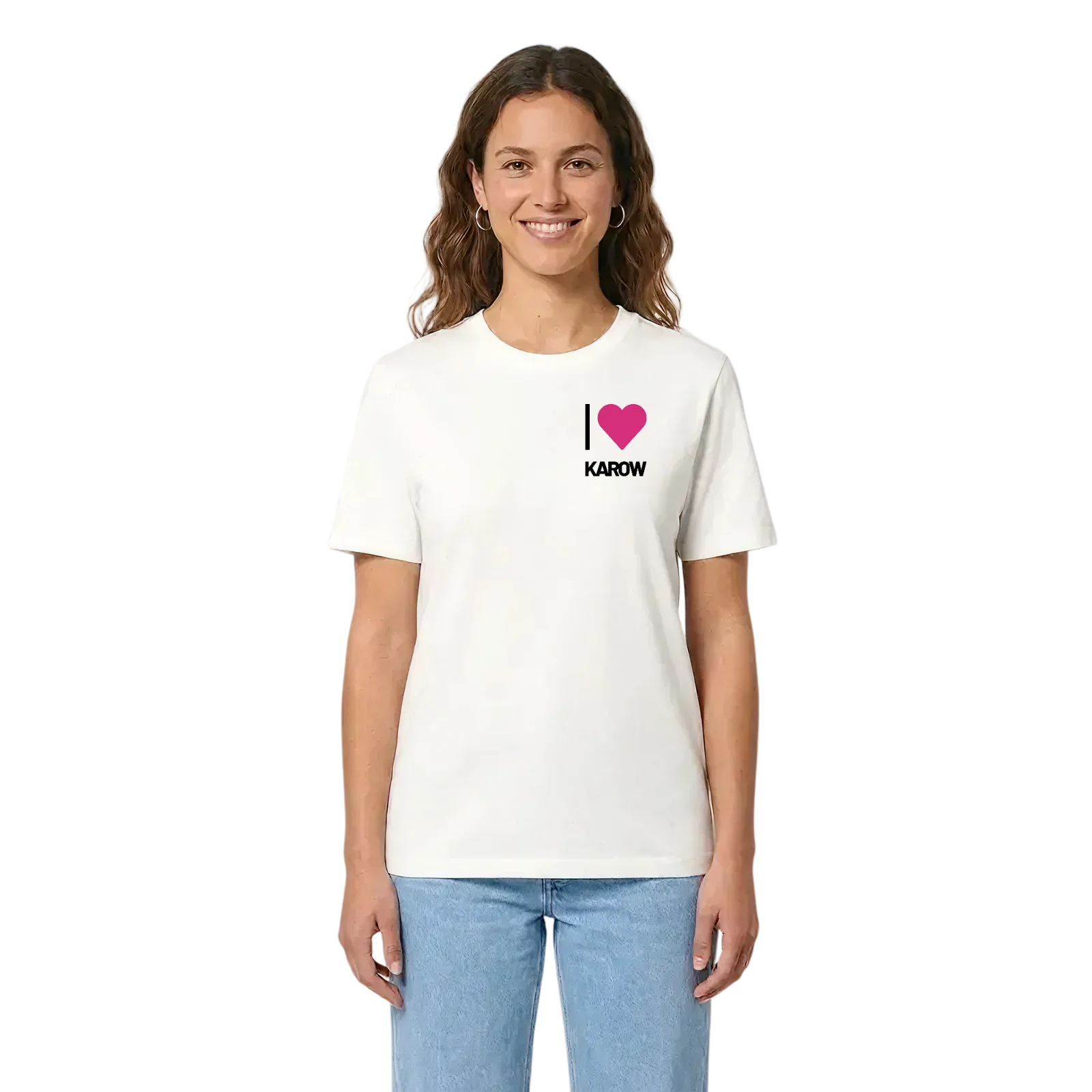 Jag älskar Karow t-shirt litet tryck – White, i miljö