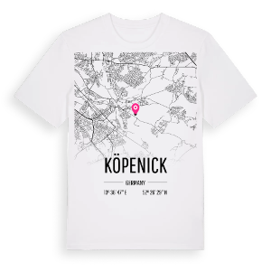 Köpenick karta t-shirt – ekologisk bomull t-shirt från Pinshirt