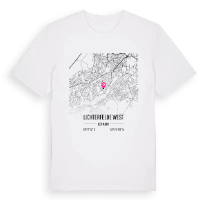 Lichterfelde West karta t-shirt – ekologisk bomull t-shirt från Pinshirt