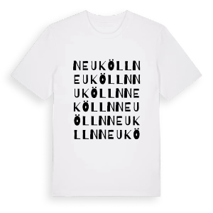 Neukölln ordlek t-shirt – ekologisk bomull t-shirt från Pinshirt