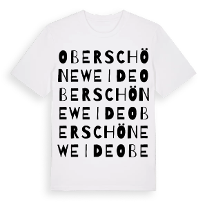Oberschöneweide ordlek t-shirt – ekologisk bomull t-shirt från Pinshirt