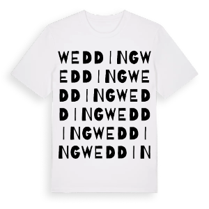 Wedding ordlek t-shirt – ekologisk bomull t-shirt från Pinshirt
