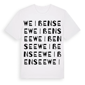 Weißensee ordlek t-shirt – ekologisk bomull t-shirt från Pinshirt