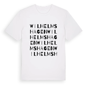 Wilhelmshagen ordlek t-shirt – ekologisk bomull t-shirt från Pinshirt