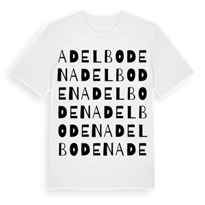 Adelboden ordlek t-shirt – ekologisk bomull t-shirt från Pinshirt