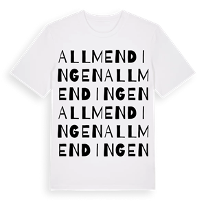 Allmendingen ordlek t-shirt – ekologisk bomull t-shirt från Pinshirt