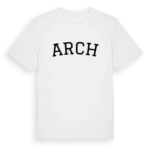 Arch böjd t-shirt – ekologisk bomull t-shirt från Pinshirt