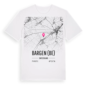 Bargen (BE) karta t-shirt – ekologisk bomull t-shirt från Pinshirt