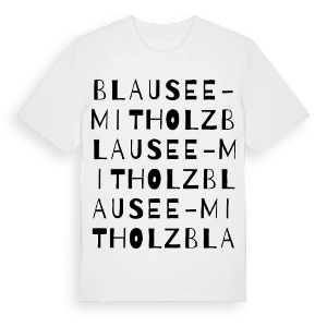 Blausee-Mitholz ordlek t-shirt – ekologisk bomull t-shirt från Pinshirt
