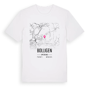 Bolligen karta t-shirt – ekologisk bomull t-shirt från Pinshirt