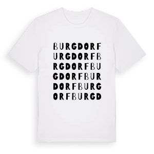 Burgdorf ordlek t-shirt – ekologisk bomull t-shirt från Pinshirt