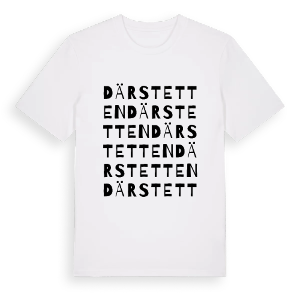 Därstetten ordlek t-shirt – ekologisk bomull t-shirt från Pinshirt