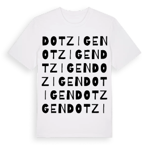 Dotzigen ordlek t-shirt – ekologisk bomull t-shirt från Pinshirt