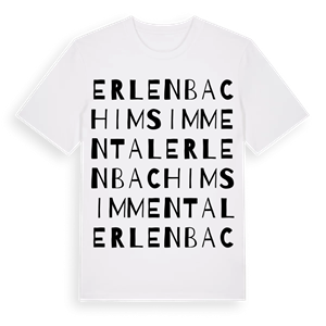 Erlenbach im Simmental ordlek t-shirt – ekologisk bomull t-shirt från Pinshirt