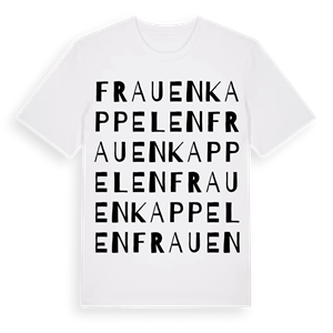 Frauenkappelen ordlek t-shirt – ekologisk bomull t-shirt från Pinshirt