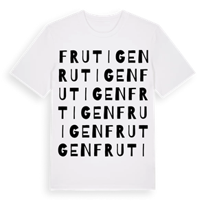 Frutigen ordlek t-shirt – ekologisk bomull t-shirt från Pinshirt