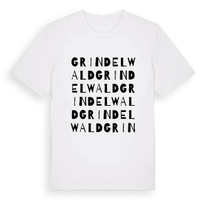 Grindelwald ordlek t-shirt – ekologisk bomull t-shirt från Pinshirt