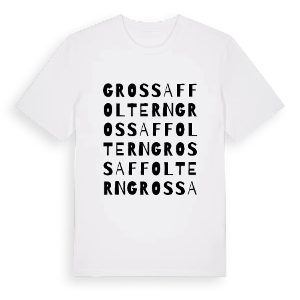 Grossaffoltern ordlek t-shirt – ekologisk bomull t-shirt från Pinshirt
