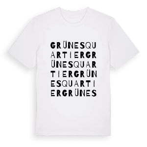 Grünes Quartier ordlek t-shirt – ekologisk bomull t-shirt från Pinshirt