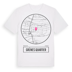 Grünes Quartier t-shirt – ekologisk bomull t-shirt från Pinshirt