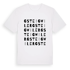 Gsteigwiler ordlek t-shirt – ekologisk bomull t-shirt från Pinshirt