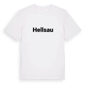 Hellsau fetstil t-shirt – ekologisk bomull t-shirt från Pinshirt