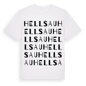 Hellsau ordlek t-shirt – ekologisk bomull t-shirt från Pinshirt