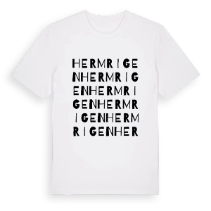 Hermrigen ordlek t-shirt – ekologisk bomull t-shirt från Pinshirt