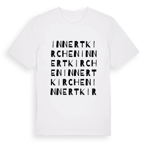 Innertkirchen ordlek t-shirt – ekologisk bomull t-shirt från Pinshirt
