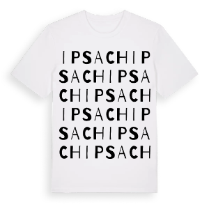 Ipsach ordlek t-shirt – ekologisk bomull t-shirt från Pinshirt
